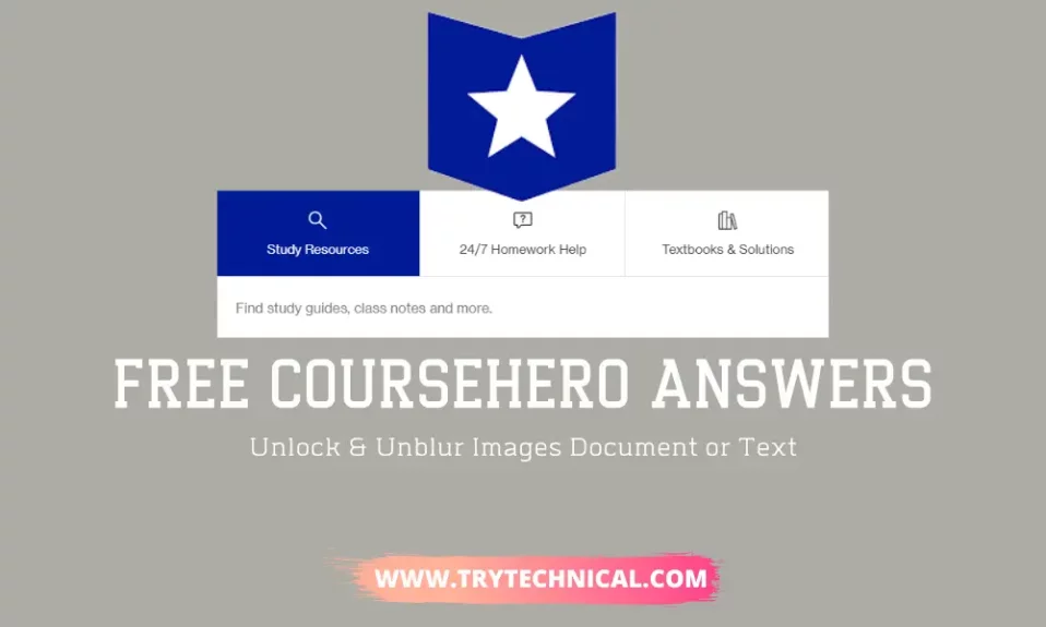 FREE CourseHero Answers Unlock & Unblur Images Document or Text
