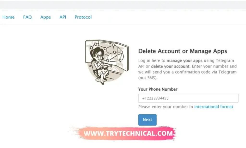 How to delete the telegram account permanently instantly?