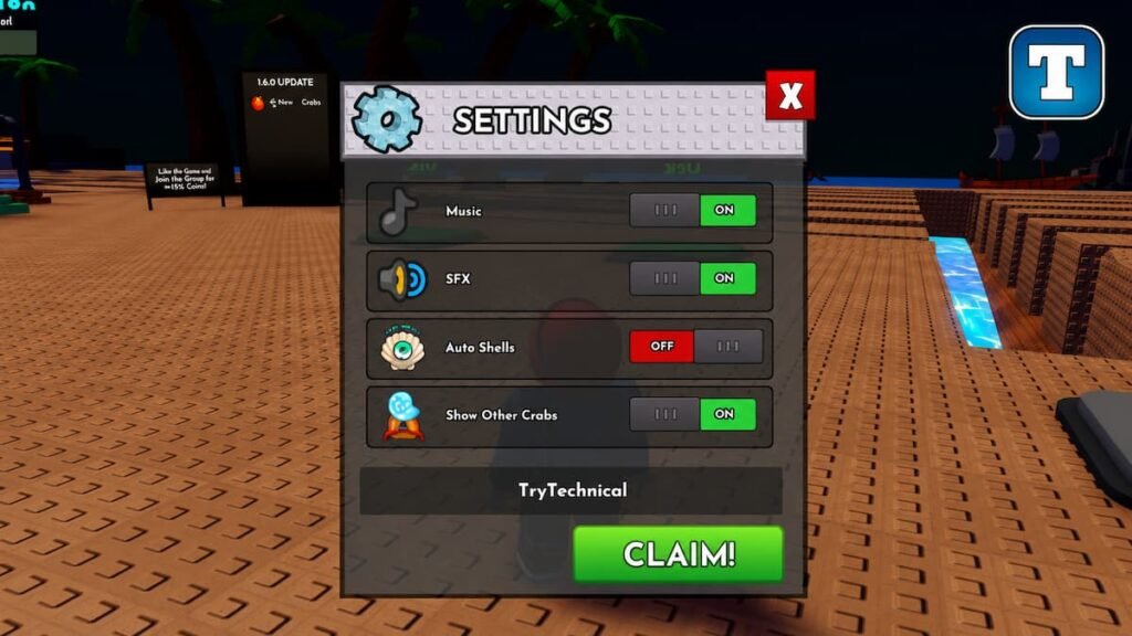 Redeem Codes in Crab Tycoon