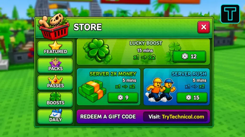 My dino park codes redeem box