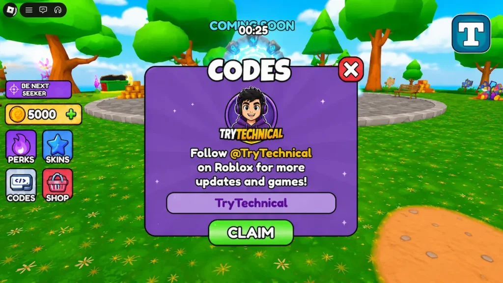 Paint and Seek codes